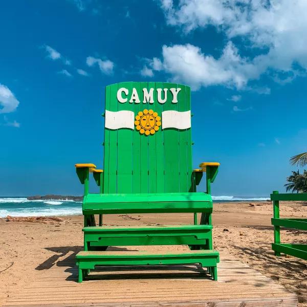 Colorful Camuy Puerto Rico welcome sign and local landmark